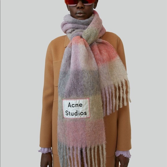 acne studios scarf pink